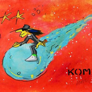 Udo Lindenberg Bilder - KOMET - Red Edition - Original Grafik handsigniert