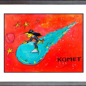 Udo Lindenberg Bilder - KOMET - Red Edition - Original Grafik handsigniert