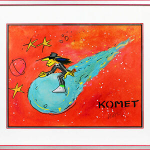 Udo Lindenberg Bilder - KOMET - Red Edition - Original Grafik handsigniert