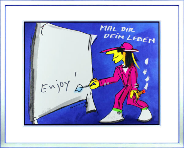 Udo Lindenberg - MAL DIR DEIN LEBEN - ENJOY - Unikat durch HANDBESCHRIFTUNG