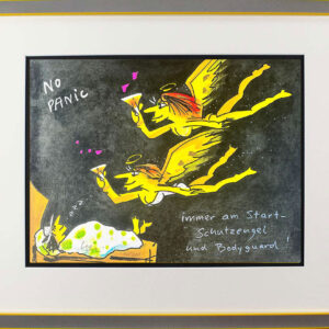 Udo Lindenberg Bilder - NO PANIC - SCHUTZENGEL - Original Grafik handsigniert