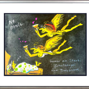 Udo Lindenberg Bilder - NO PANIC - SCHUTZENGEL - Original Grafik handsigniert