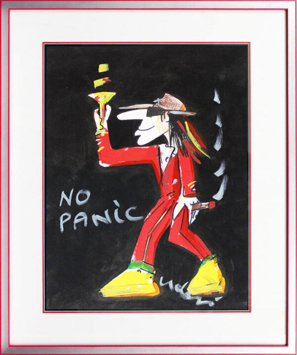 1 Udo Lindenberg - NO PANIC - UNIKAT - handgemaltes Aquarell