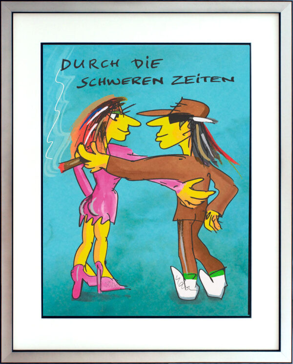 Udo Lindenberg Bilder  - DURCH DIE SCHWEREN ZEITEN - Original Grafik handsignier...