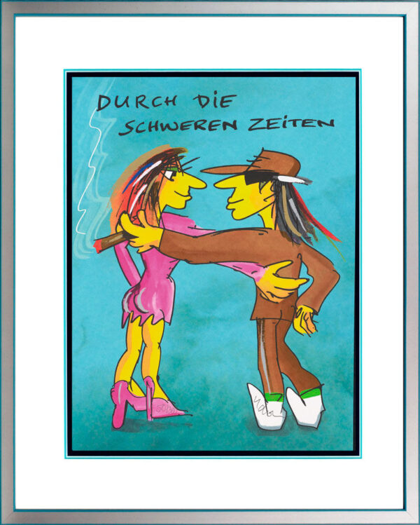 Udo Lindenberg Bilder  - DURCH DIE SCHWEREN ZEITEN - Original Grafik handsignier...