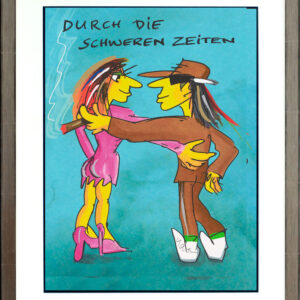Udo Lindenberg Bilder  - DURCH DIE SCHWEREN ZEITEN - Original Grafik handsignier...