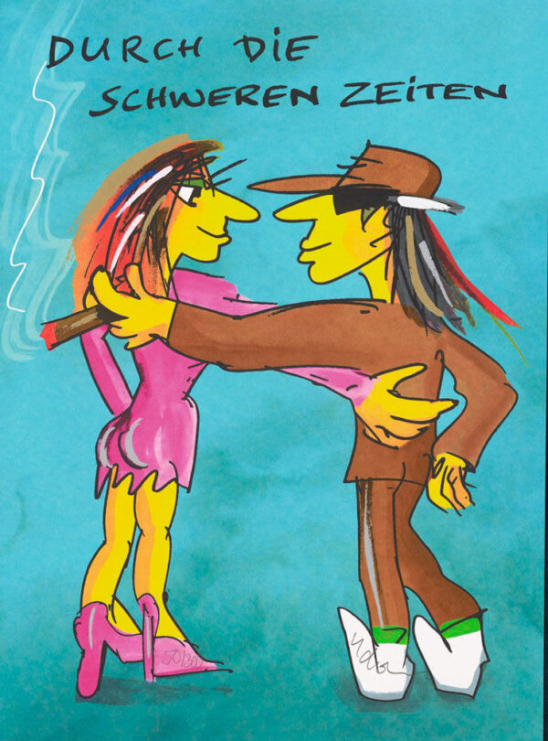Udo Lindenberg Bilder  - DURCH DIE SCHWEREN ZEITEN - Original Grafik handsignier...