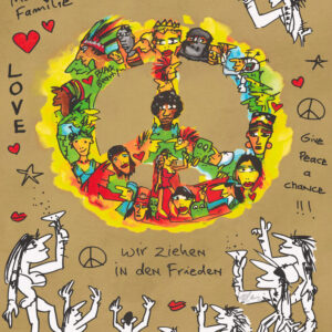 Udo Lindenberg Bilder  - PEACE - Wir ziehen in den Frieden - Original Grafik han...
