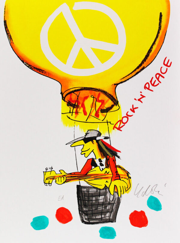 Udo Lindenberg Bilder  - ROCK - N - PEACE - UNIKAT durch Handbemalung