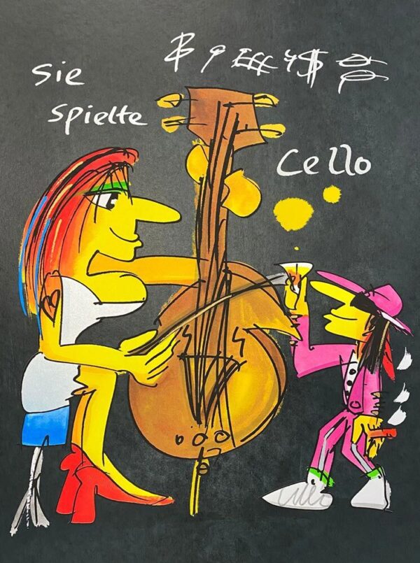 Udo Lindenberg Bilder - SIE SPIELTE CELLO - Edition 2025 - original handsigniert...