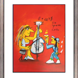 Udo Lindenberg Bilder - SIE SPIELTE CELLO - Edition 2023 - Original Grafik hands...