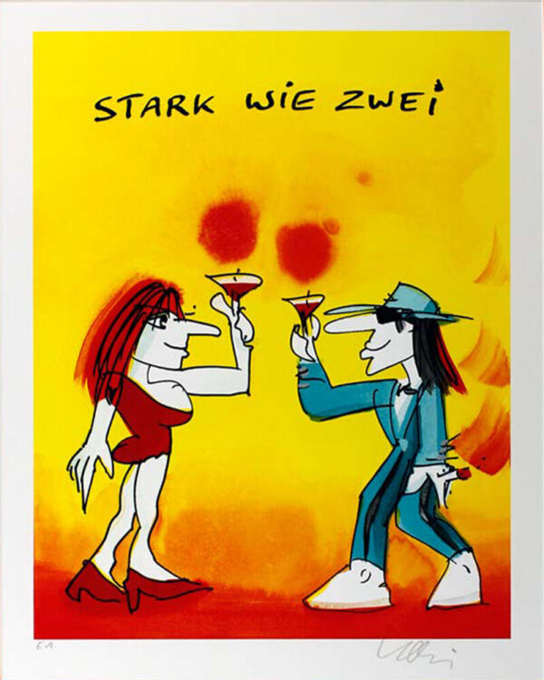 Udo Lindenberg Bilder - STARK WIE ZWEI - Edition 2018 - Original Grafik handsign...