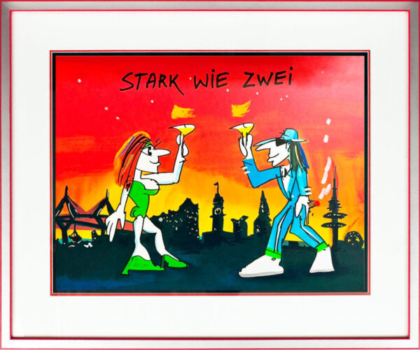 Udo Lindenberg Bilder - STARK WIE ZWEI - Hamburg City  - original Grafik