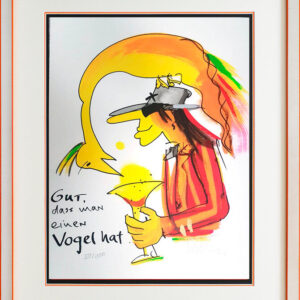 Udo Lindenberg Bilder " Gut dass man einen Vogel hat " - original Grafik