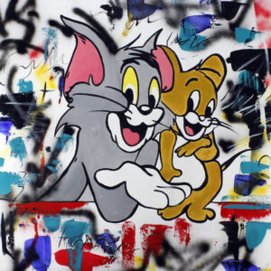 ULLDEVIDRE - TOM & JERRY - original Gemälde auf Leinwand
