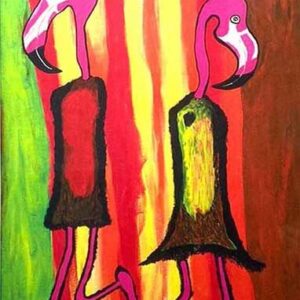 Walter "80 Euro WALDI" Lehnertz - OLD FLAMINGO - original Siebdruck handsigniert