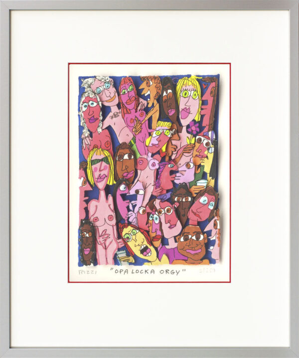 James Rizzi - OPA LOCKA ORGY - Original 3D Bild drucksigniert