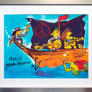 Udo Lindenberg Bilder - AHOI PANIK PIRATEN - original Grafik handsigniert