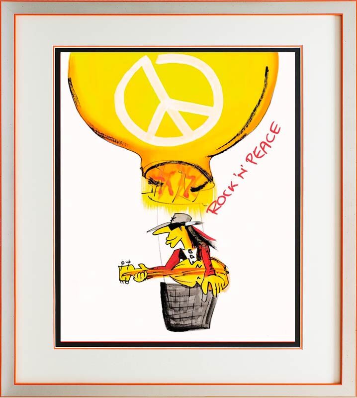 Udo Lindenberg Bilder  - ROCK - N - PEACE - Original Grafik handsigniert