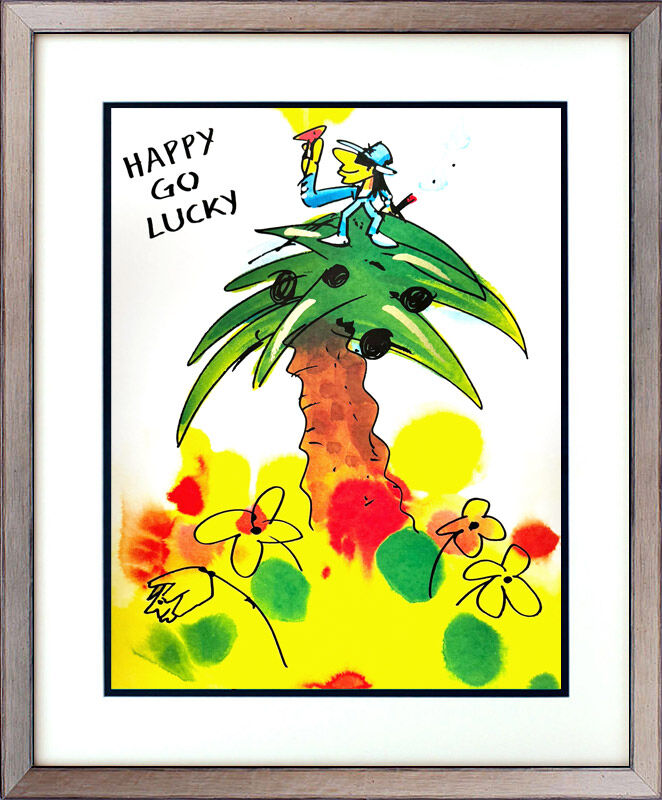 Udo Lindenberg Bilder  - HAPPY GO LUCKY - Original Grafik handsigniert