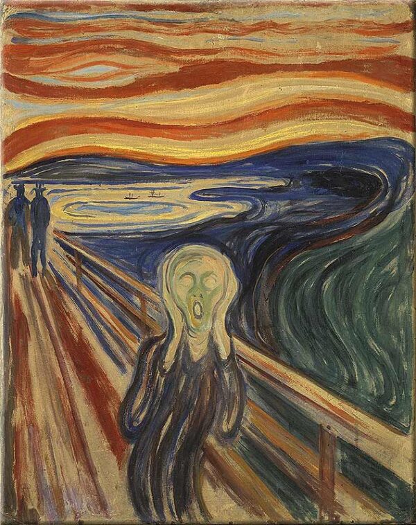 Edvard Munch Bilder - DER SCHREI - Hochwertiges Leinwandbild