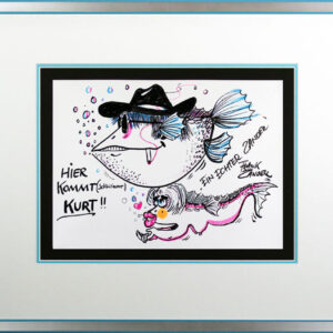 Frank Zander Bilder - HIER KOMMT KURT - Handgemaltes Original Aquarell
