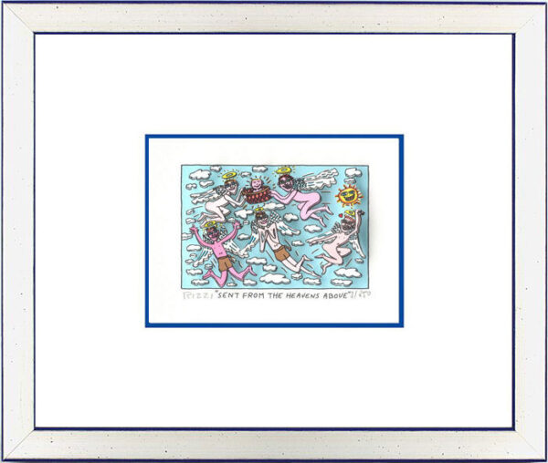 James Rizzi - Sent From The Heavens Above - Original 3D Bild drucksigniert-Silbe...