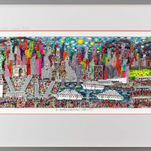 James Rizzi Bilder - All Roads lead to NEW YORK CITY - HANDSIGNIERT