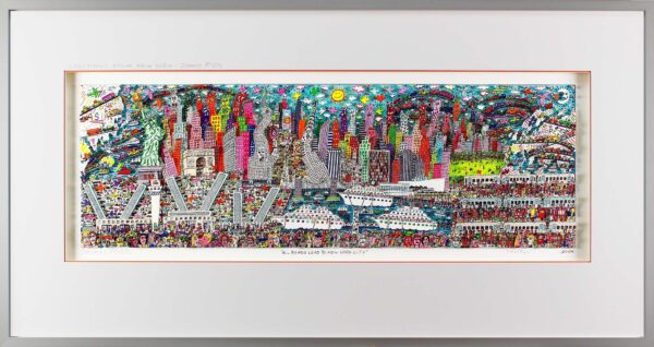 James Rizzi Bilder - All Roads lead to NEW YORK CITY - HANDSIGNIERT