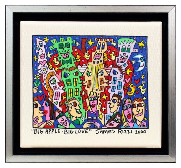 James Rizzi BIG APPLE BIG LOVE - 2D-Pigmentdruck