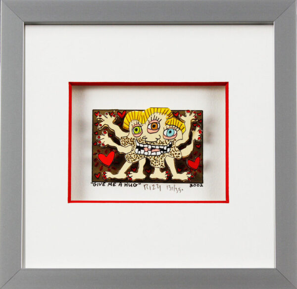 James Rizzi Bilder - GIVE ME A HUG - Handsigniert