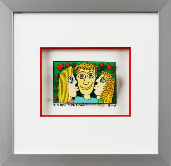 James Rizzi Bilder - IT'S NICE TO BE LOVED - Handsigniert
