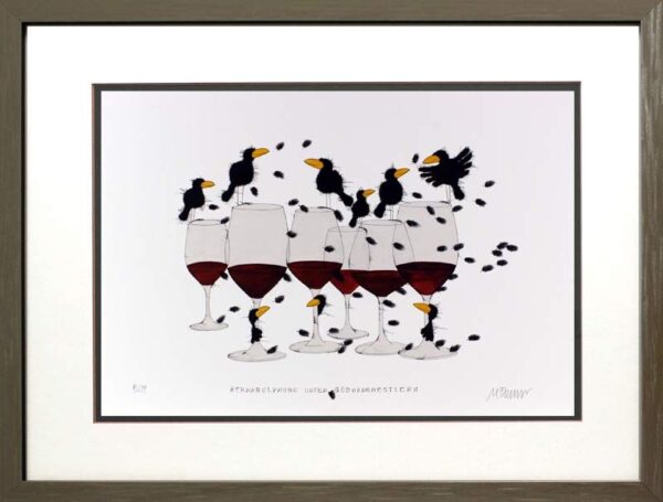 Michael Ferner - Schnabelprobe unter Südhangnestlern - Original Grafik