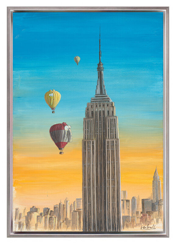 Otto Waalkes - ALIENS IN NEW YORK - ORIGINAL PIGMENTGRAFIK AUF LEINWAND