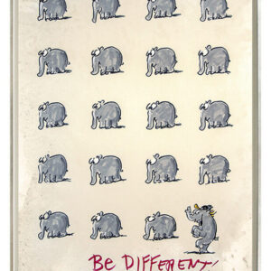 Otto Waalkes - BE DIFFERENT - OTTO I - ORIGINAL PIGMENTGRAFIK AUF LEINWAND