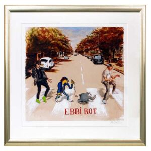 Otto Waalkes Bilder - EBBI ROT MIT UDO LINDENBERG - Original Grafik auf Büttenpa...