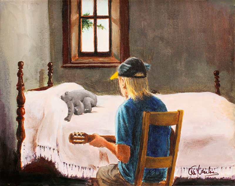Otto Waalkes - Otto's Lullaby - ORIGINAL PIGMENTGRAFIK AUF LEINWAND