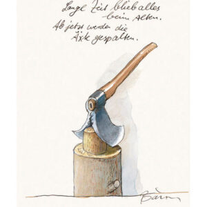 Peter Bauer - Lange Zeit - original Pigmentgrafik handsigniert