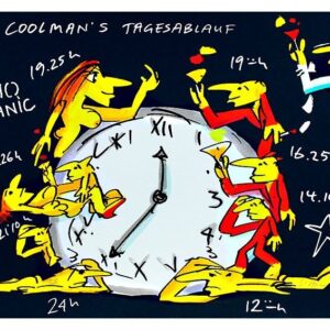 Udo Lindenberg COOLMAN'S TAGESABLAUF - original Grafik handsigniert