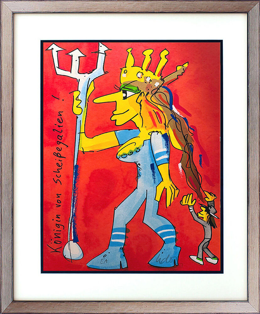 Udo Lindenberg Bilder - Königin von Scheißegalien - Original Grafik handsigniert