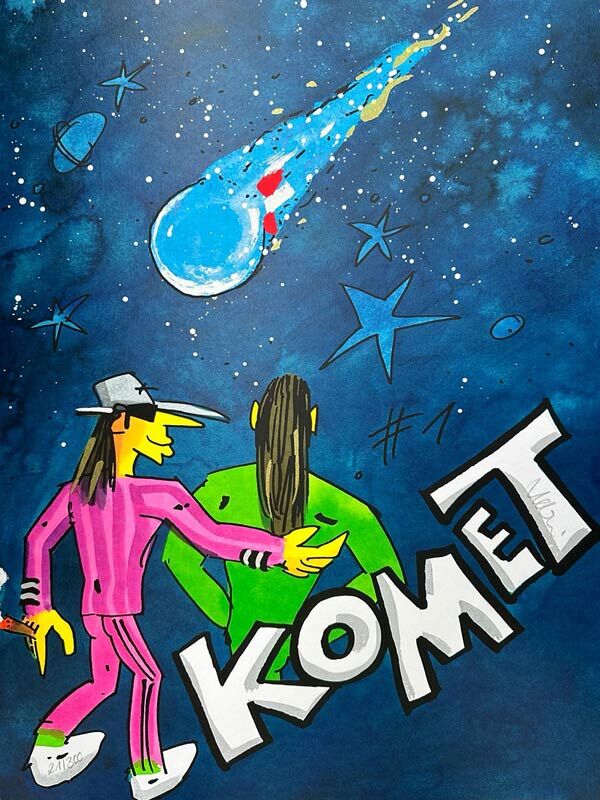 Udo Lindenberg Bilder - KOMET NO. 1 APACHE- Midnight Edition - Original Grafik h...