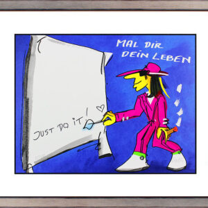 Udo Lindenberg Bilder - MAL DIR DEIN LEBEN - JUST DO IT - Unikat durch HANDBESCH...