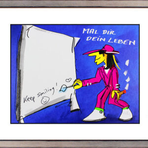 Udo Lindenberg Bilder - MAL DIR DEIN LEBEN - KEEP SMILING - Unikat durch HANDBES...