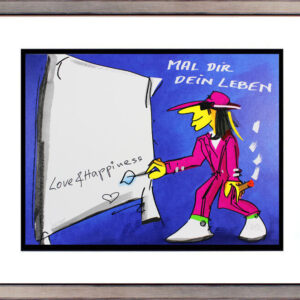 Udo Lindenberg Bilder - MAL DIR DEIN LEBEN - LOVE AND HAPPINESS - Unikat durch H...