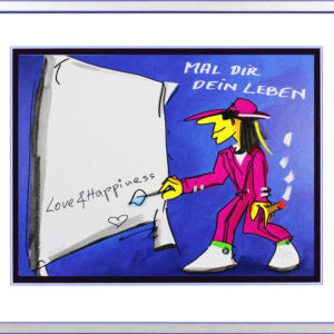 Udo Lindenberg Bilder - MAL DIR DEIN LEBEN - LOVE AND HAPPINESS - Unikat durch H...