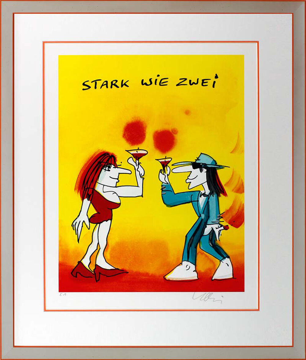 Udo Lindenberg Bilder - STARK WIE ZWEI - Edition 2018 - Original Grafik handsign...