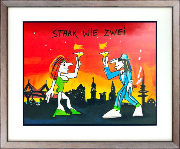 Udo Lindenberg Bilder - STARK WIE ZWEI - Hamburg City  - original Grafik
