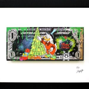 SKYYLOFT Bilder - CHRISTMAS Dollar - Bild mit Museumsglas und Bilderrahmen