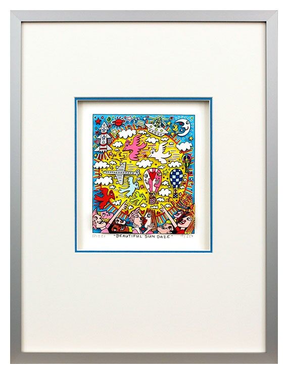 James Rizzi - BEAUTIFUL SUN DAZE - Original 3D Bild drucksigniert