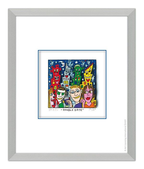 James Rizzi - DOUBLE DATE - Original 3D Bild drucksigniert